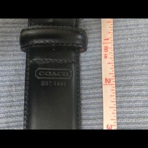 Black leather Coach Belt Sz L